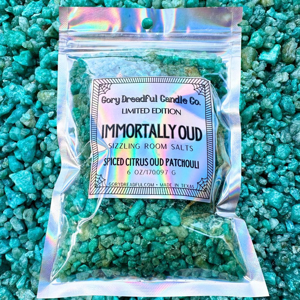 Immortally Oud Sizzling Room Salt Crystal Potpourri: Citrus Oud Patchouli